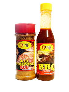 QTime Bundle All Purpose Rub Seasoning & BBQ Sauce